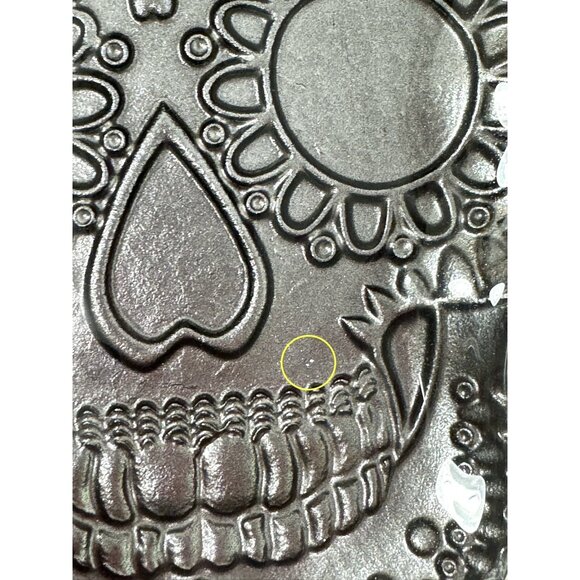 Akcam Silver~Grey Sugar Skull Turkish Glass Side Plates ~ Set of 4 - Picture 10 of 13